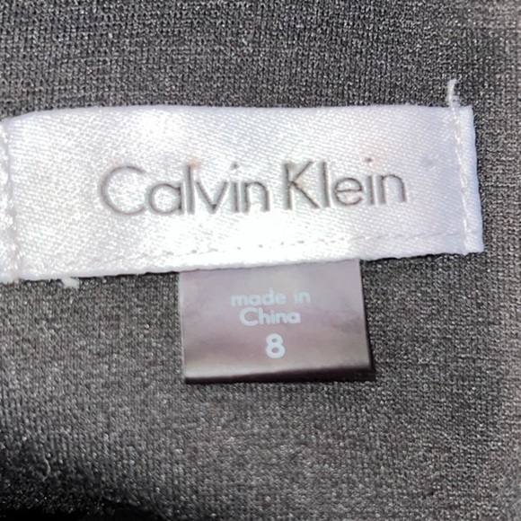 Women’s Calvin Klein Sheath Dress Keyhole Neck Back Zip Womens sz 8 Black - Picture 3 of 6